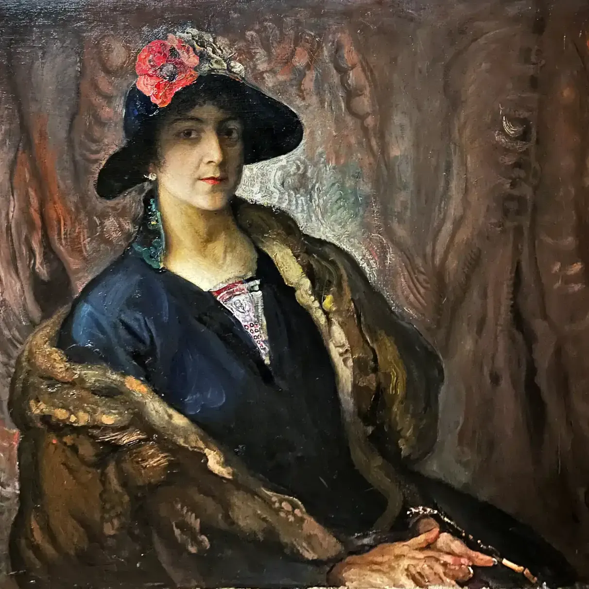 Исаак Бродский — Портрет Чернобаевой, 1916 (холст, масло)