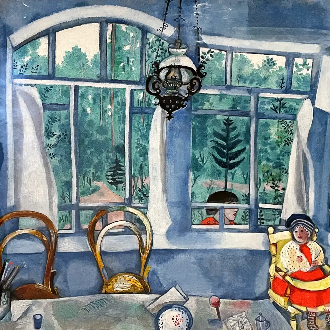 Марк Шагал — Вид в сад, 1917 (холст, масло)