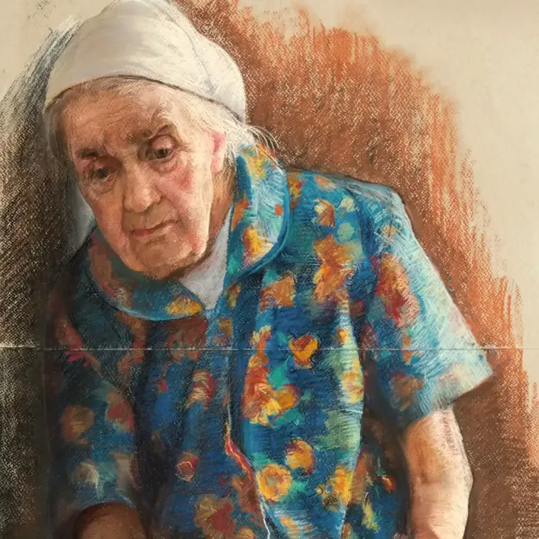 Наталья Милашкевич — Бабушка_, 2015 (бумага, пастель)