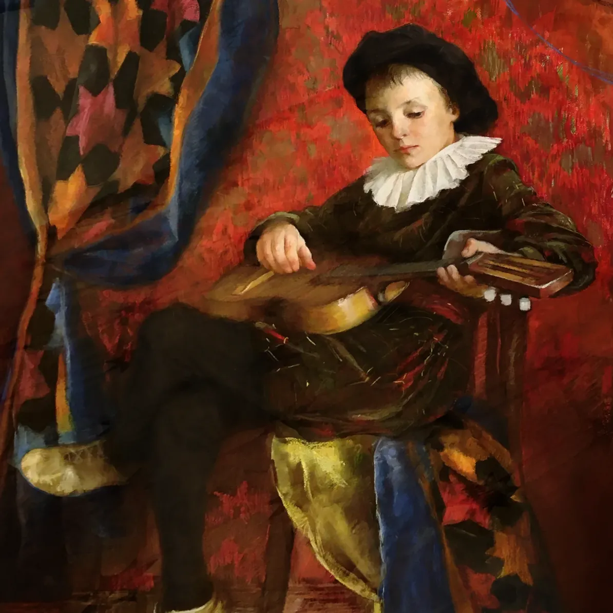 Наталья Милашкевич — Музыкант, 2019 (бумага, пастель)