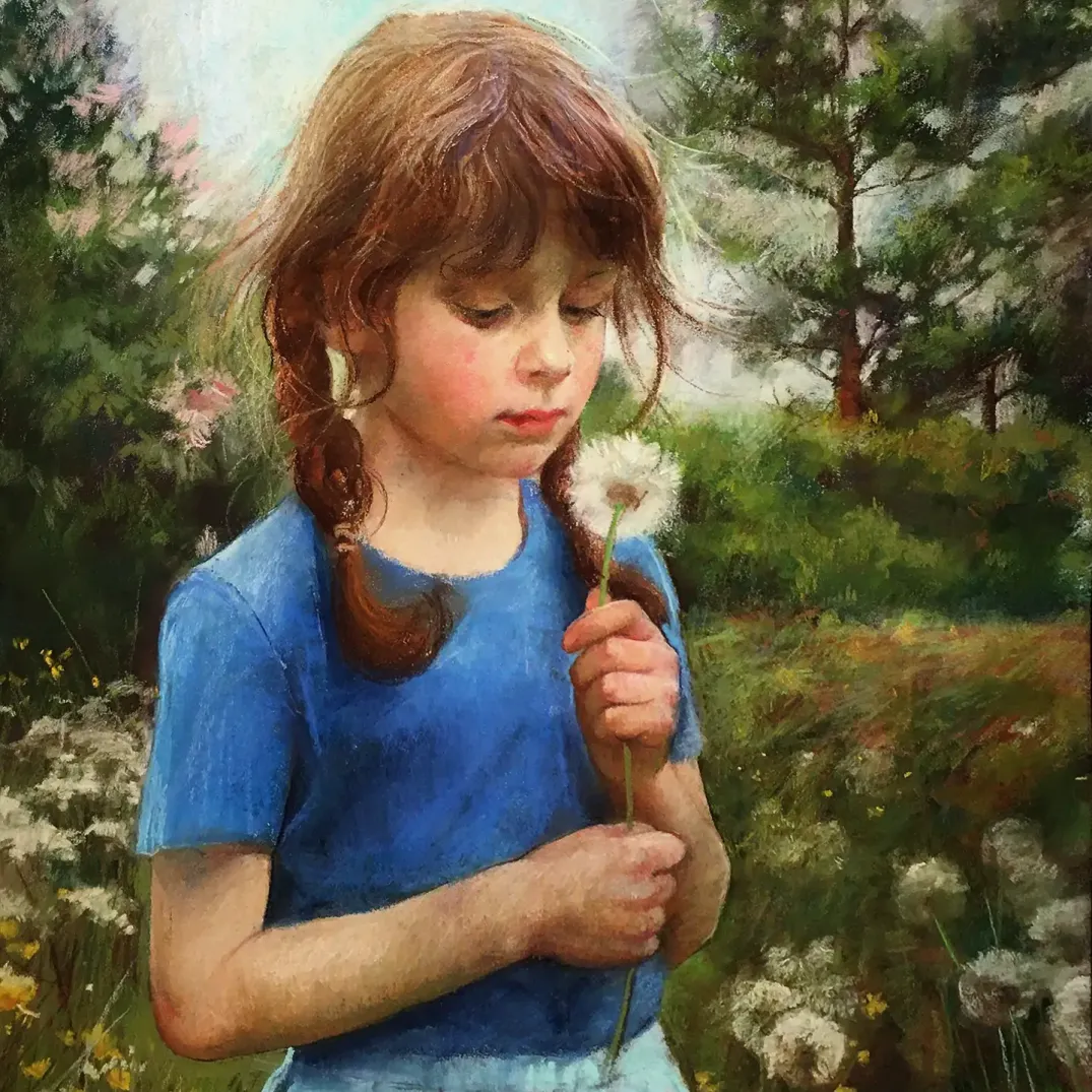 Наталья Милашкевич — Одуванчик, 2019 (бумага, пастель)