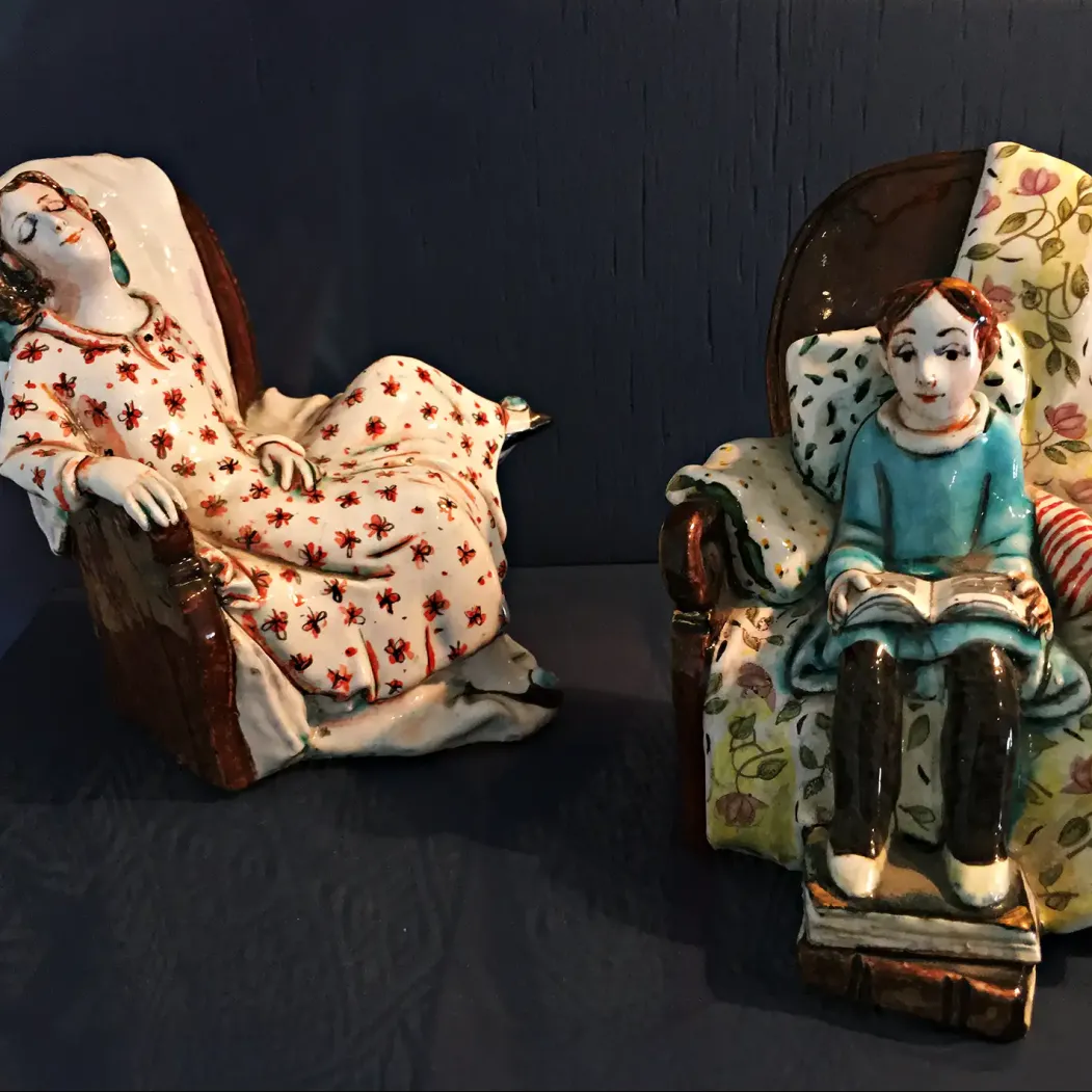 Наталия Савинова — Мелкая пластика, 2007-2010 (шамот, цветные глазури, надглазурная и подглазурная роспись)