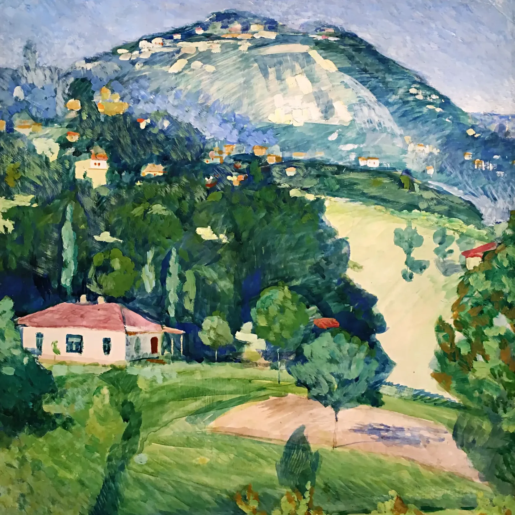 Николай Ионин — Пейзаж с Синей горой, 1925 (картон, масло)