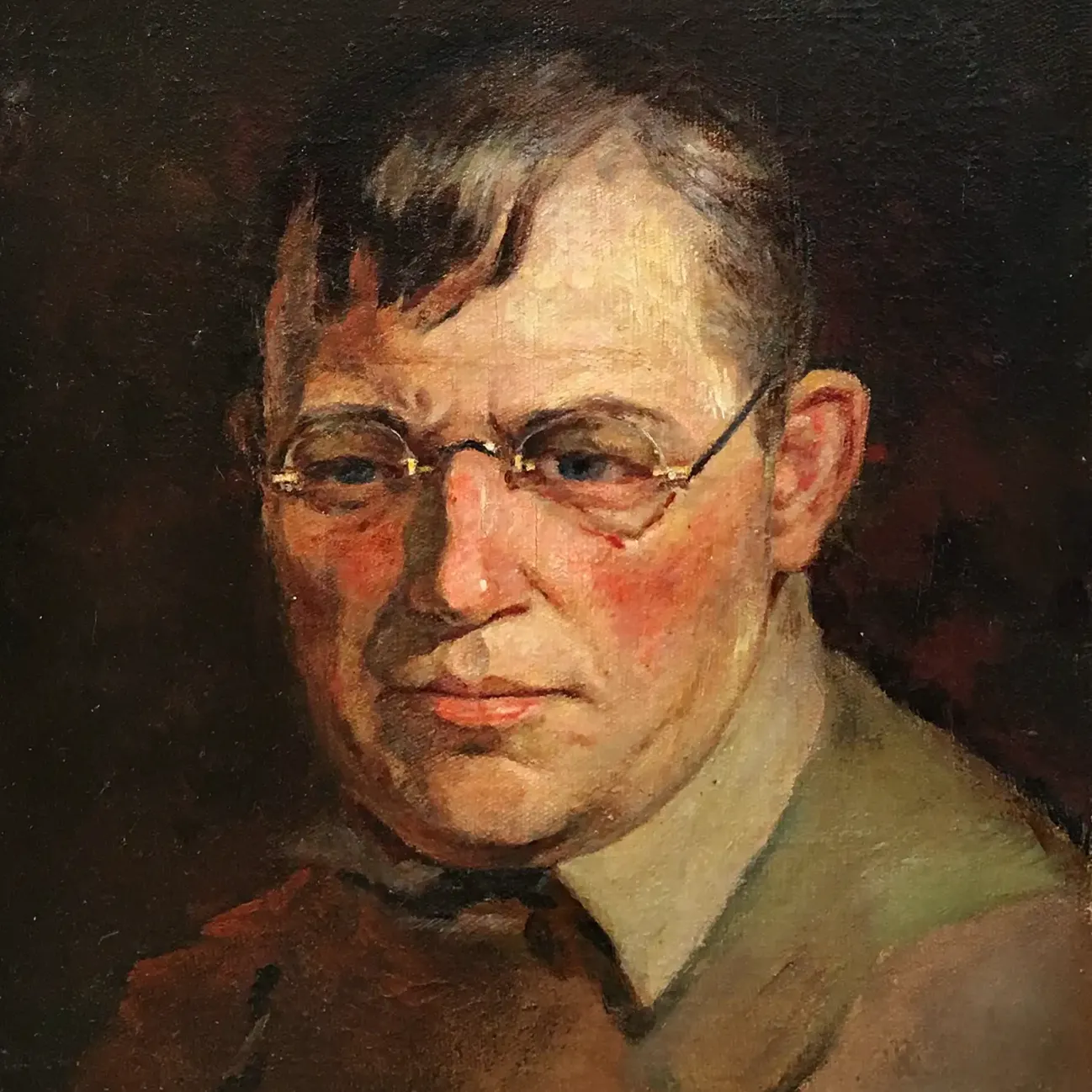 Николай Ионин — Портрет Марины Самохваловой, 1947 (дерево, масло)