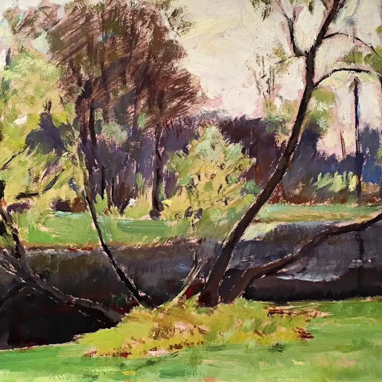 Николай Ионин — раняя зелнь, 1930 (холст, масло)