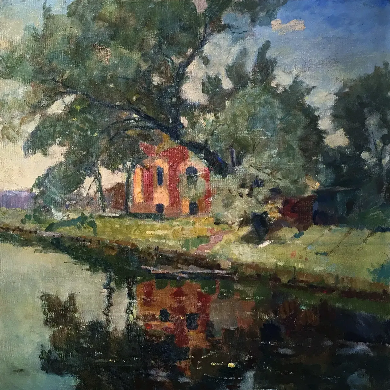 Николай Ионин —Вид на реку Смоленку. 1946 (холст, масло)