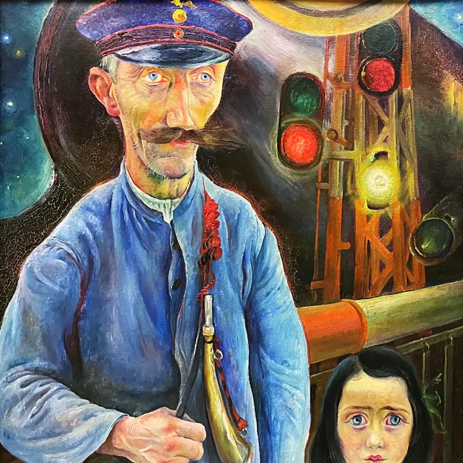 Альберт Биркле — Сигнальщик, 1927 (картон, масло)