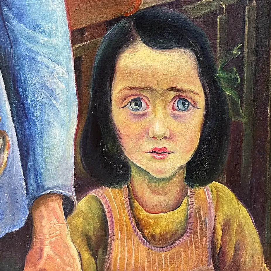 Альберт Биркле — Сигнальщик, фрагмент, 1927 (картон, масло)