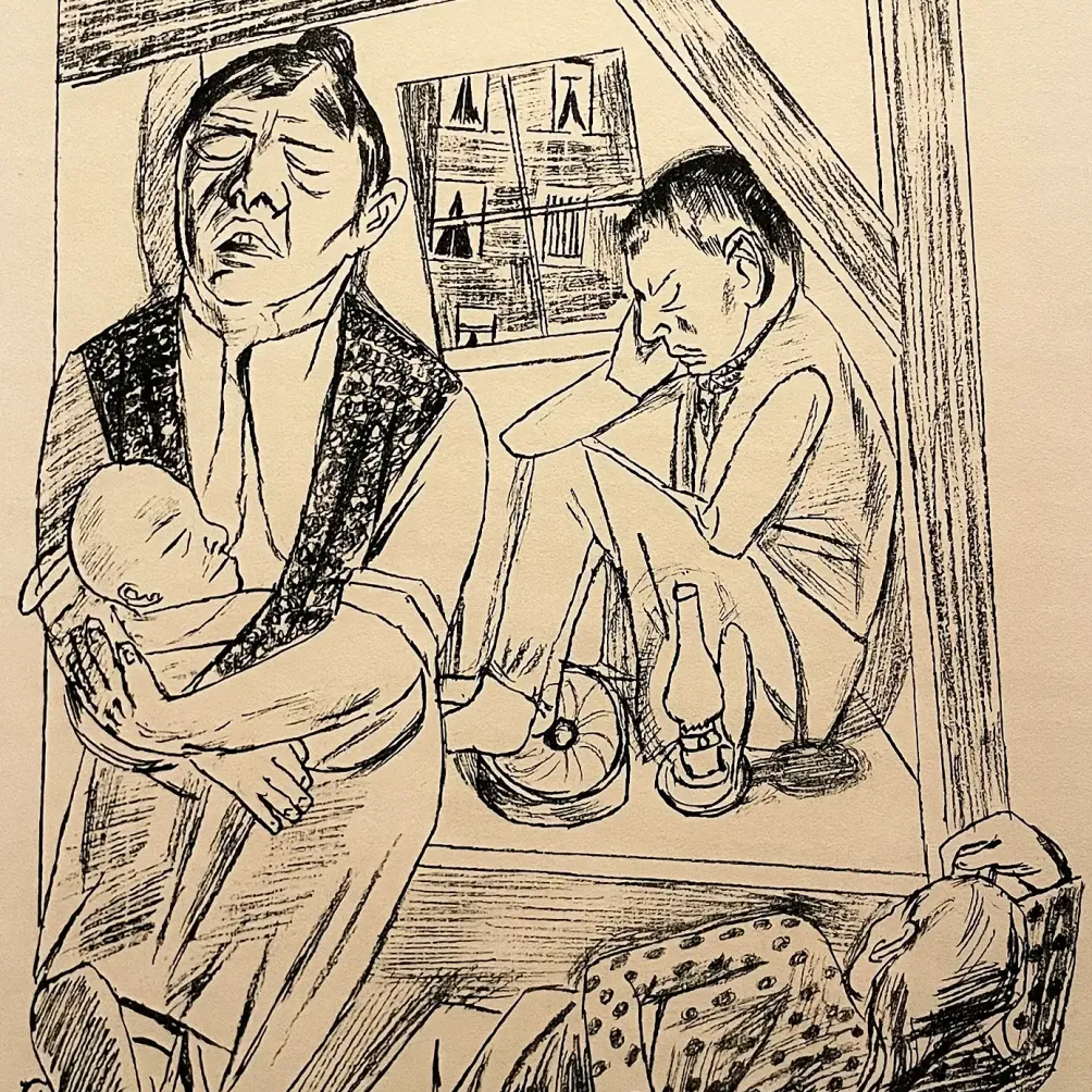 Макс Бекман — Ночь, 1922 (литография)