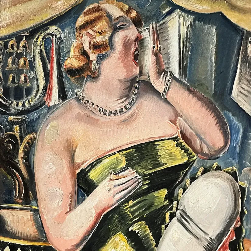 Пауль Клейншмидт — Зевающая певица, 1937 (холст, масло)