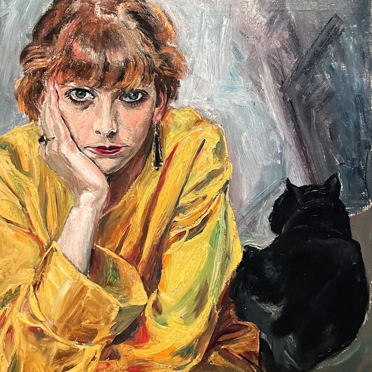 Рудольф Шлихтер — Спиди с кошкой, ок. 1929 (холст, масло)