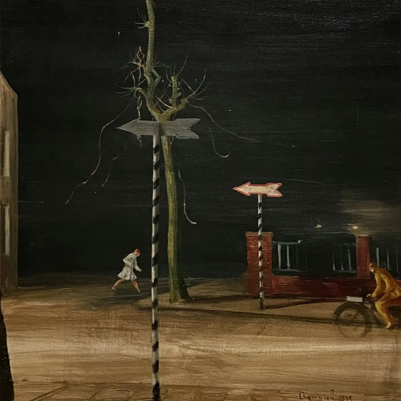 Тео Шампион — Ночная сцена, 1928 (холст, масло)