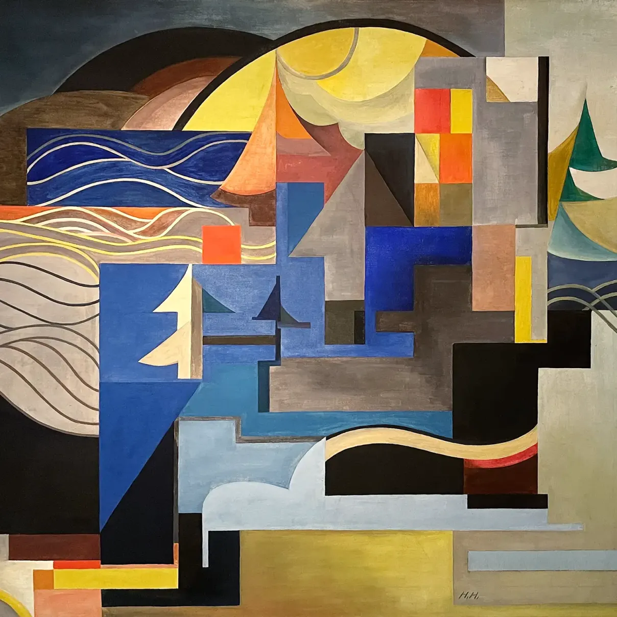 Ханна Хёх — Символический пейзаж 1, 1924 (холст, масло)