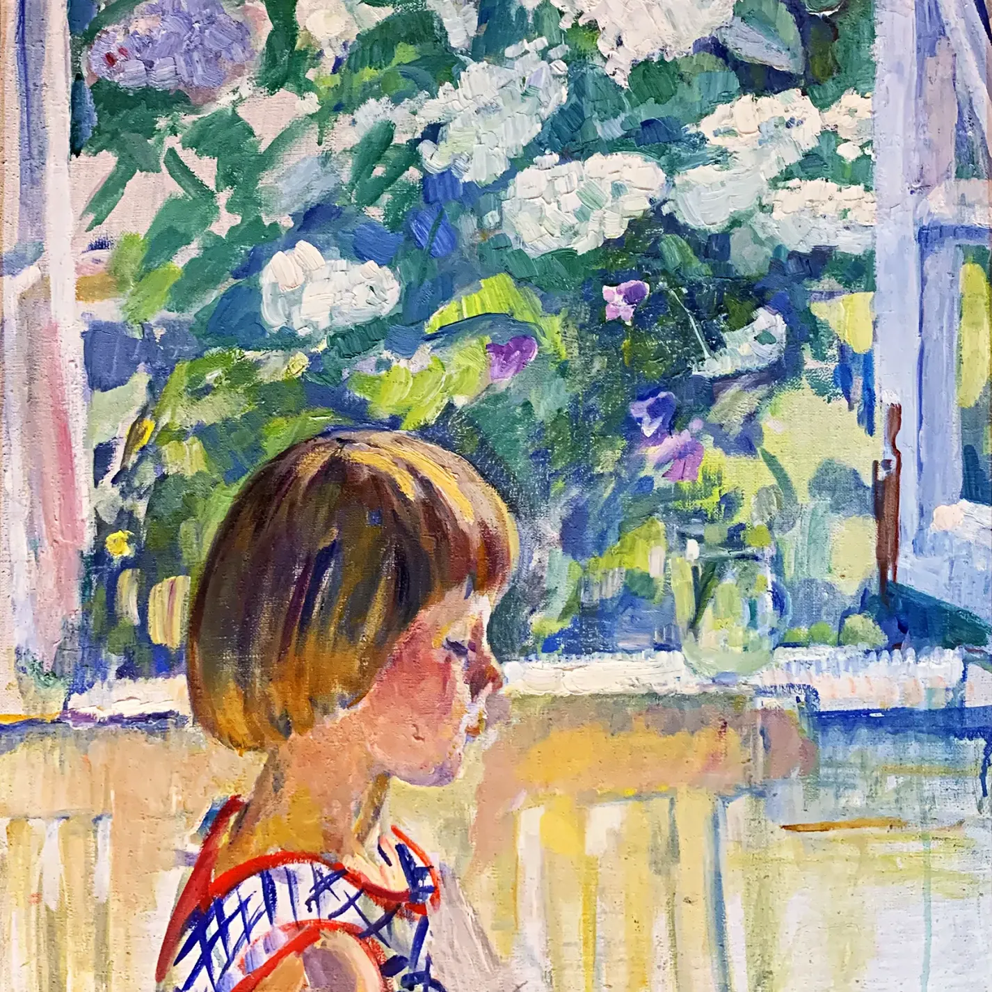 Ольга Богаевская — Девочка на фоне окна, 1975 (холст, масло)