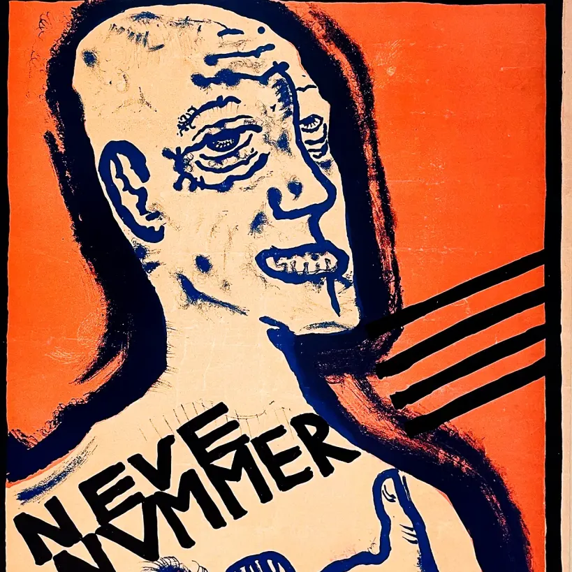 Оскар Кокошка — Афиша Буря, 1910 (цветная литография на бумаге)