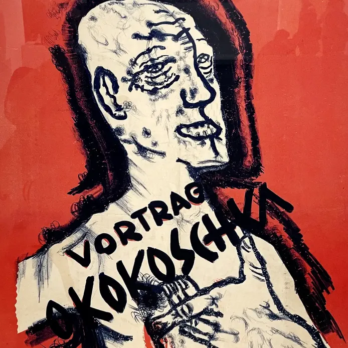 Оскар Кокошка — Афиша для лекции в Академическом объединении литературы и музыки, Вена, 1911 (цветная литография на бумаге)