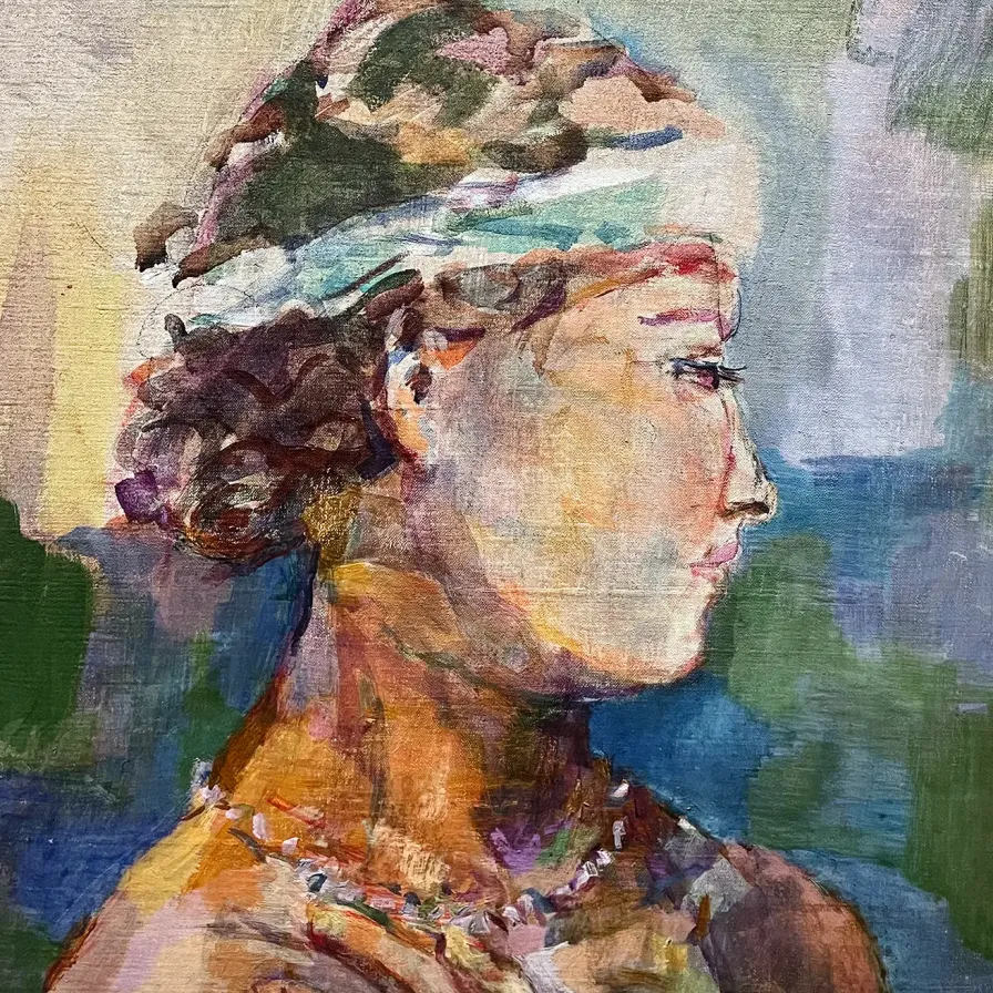 Оскар Кокошка — Девушка с ожерельем, 1930 (холст, масло)