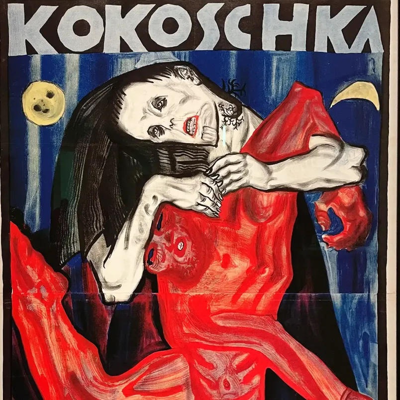 Оскар Кокошка — Пьета. Афиша к его драматической комедии «Убийца, надежда женщин», 1909 (цветная литография на бумаге)