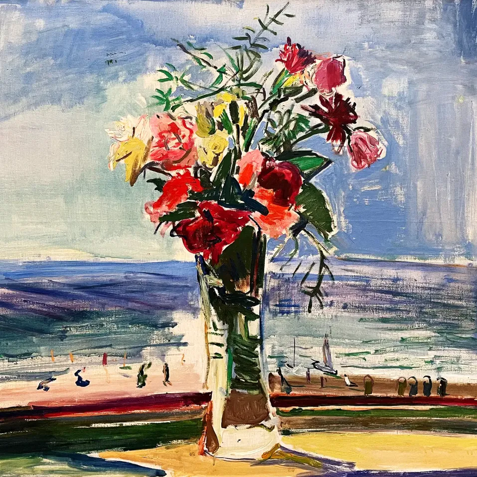 Оскар Кокошка — Цветы у окна, 1925 (холст, масло)