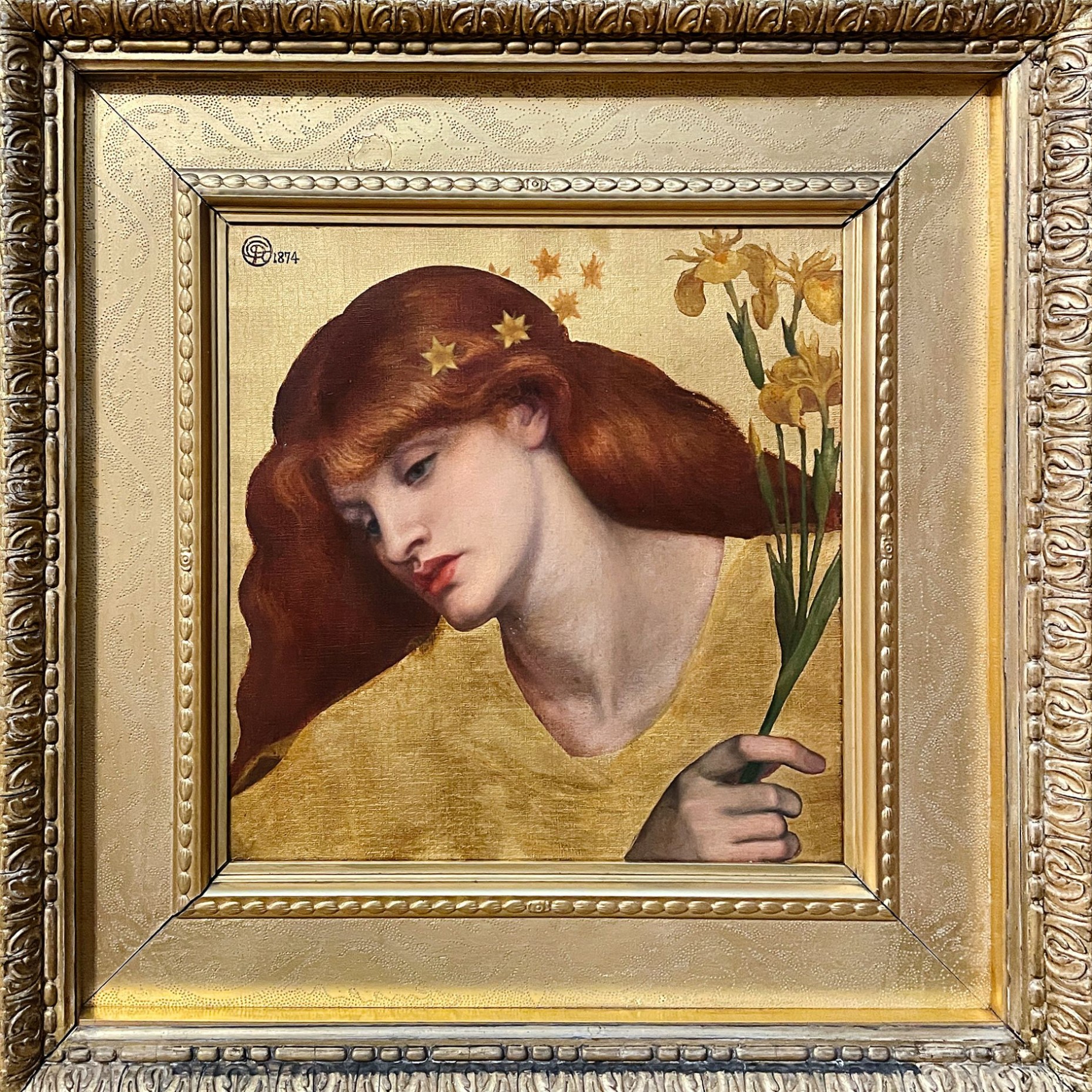 Данте Габриэль Россетти — Святая лилия, 1874 (холст, масло)