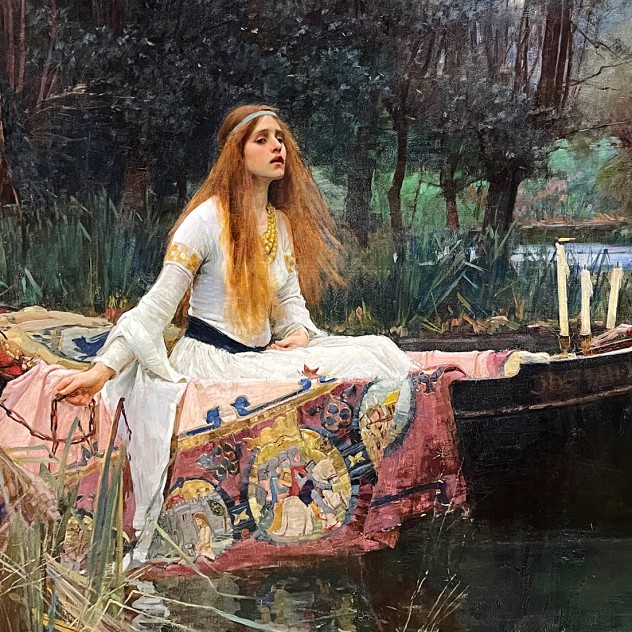 Джон Уильям Уотерхаус — Леди из Шарлотт, 1888 (холст, масло)