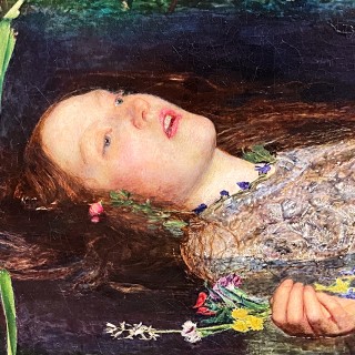 Джон Эверетт Милле — Офелия, фрагсент, 1851 (холст, масло)