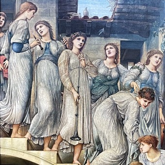 Эдвард Коли Берн-Джонс — Золотая лестница, 1880 (холст, масло)