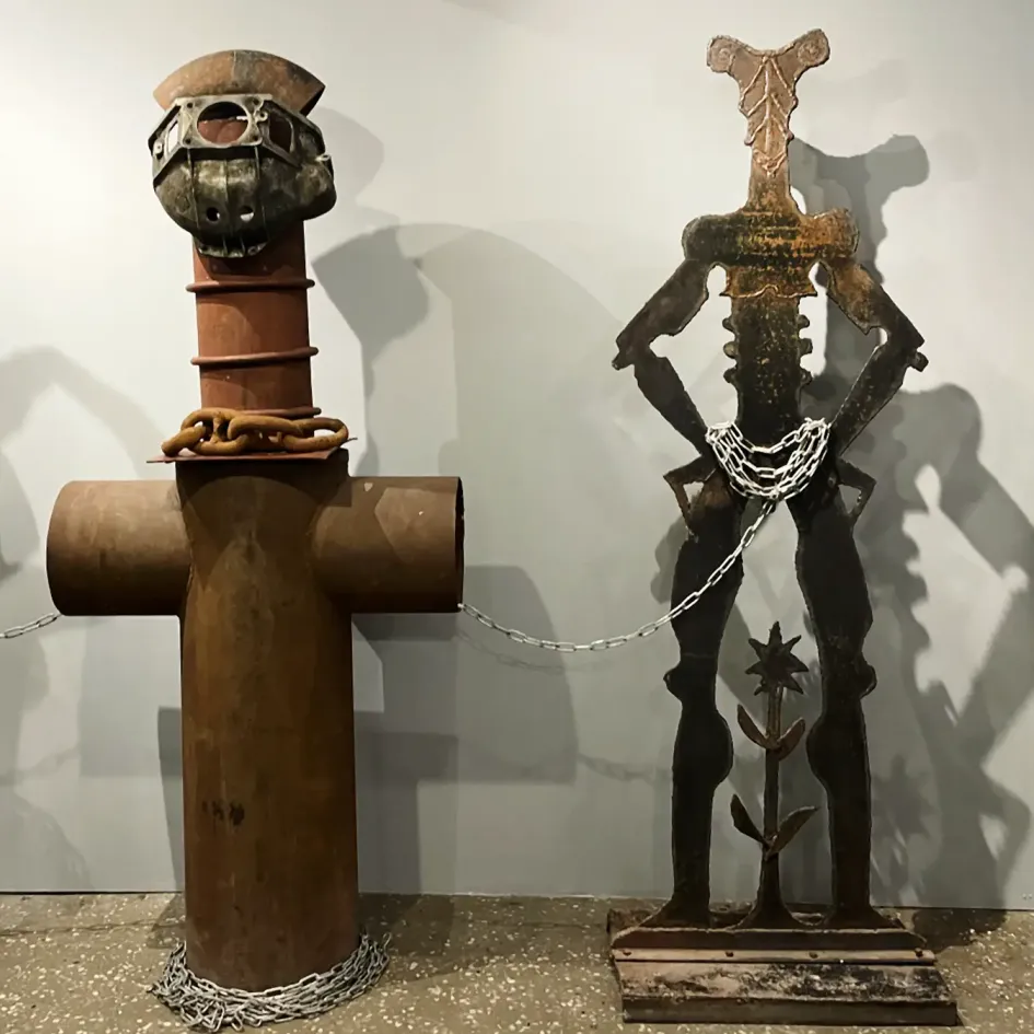 Вадим Сидур — Создатель с Адамом и Евой, 1983 (сталь, чугун, алюминий, сварка)