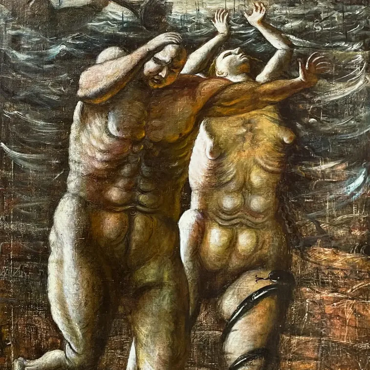 Сергей Соломатин — Изгнание из рая, 2010 (холст, масло)