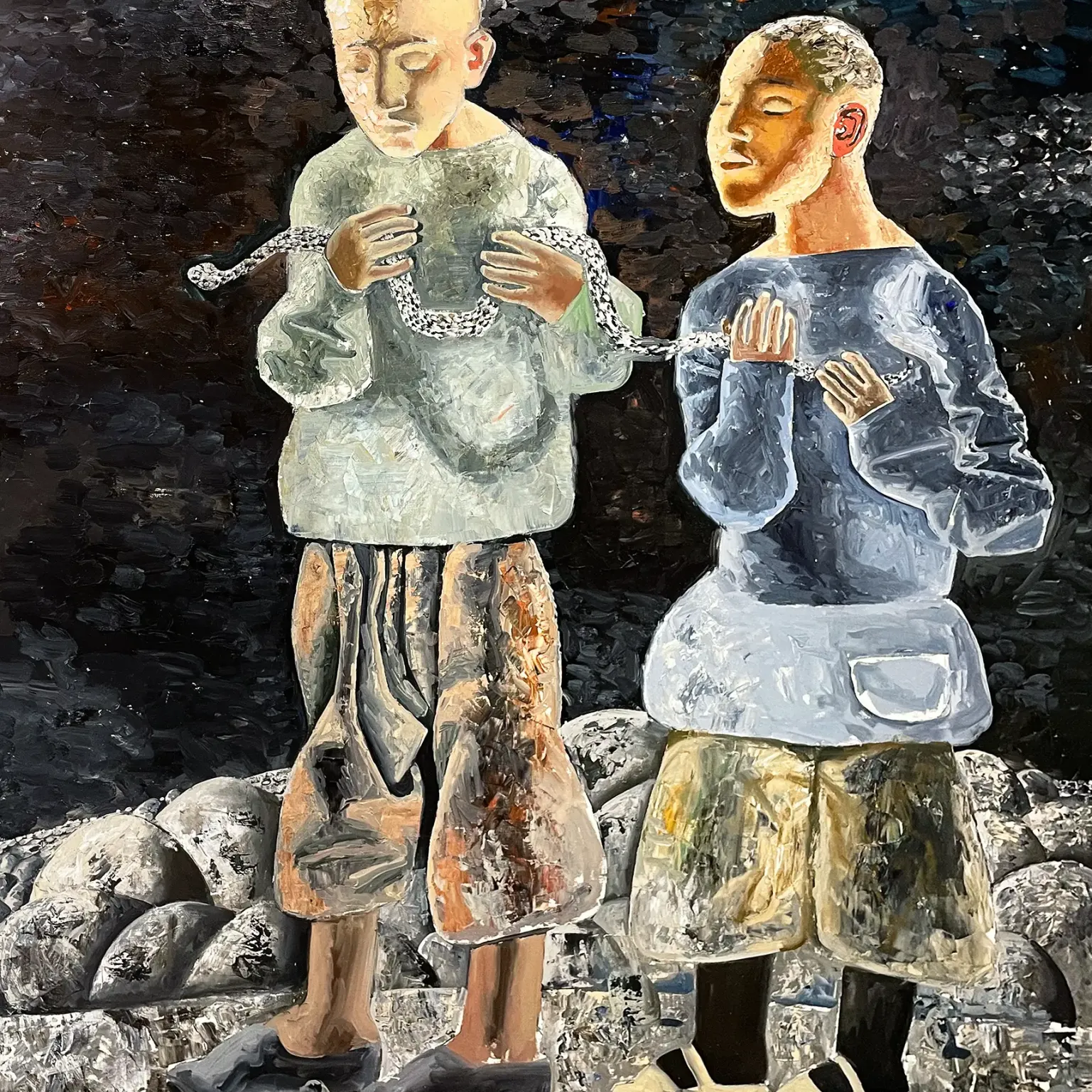 Хамид Савкуев — Изгнание из рая, 2024 (холст, масло)