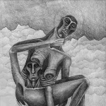 Рут Фойерштайн — Озеро (часть В), 2018 (карандаш, бумага)