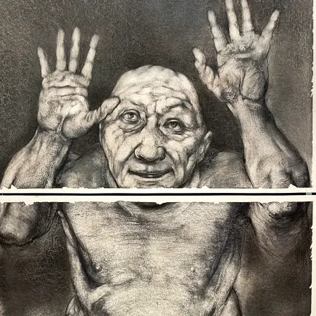 Саша Окунь — Без названия_8, фрагмент 1, 2025 (смешанная техника)