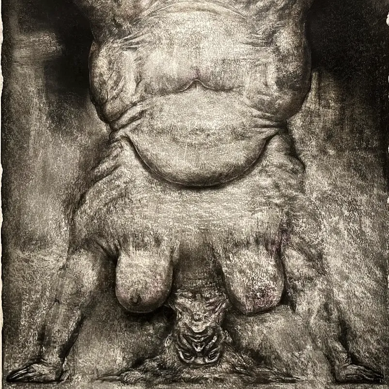 Саша Окунь — Дань Рембранту, 2025 (смешанная техника)