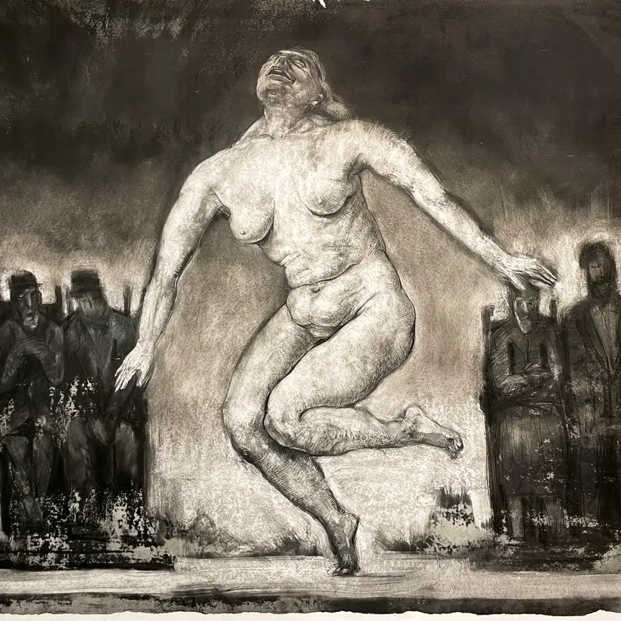 Саша Окунь — Танец_2, 2025 (смешанная техника)