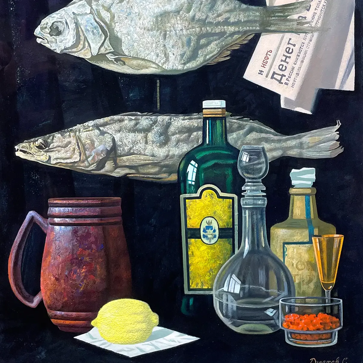 Станислав Дулатов — Денег на всех не хватит, 2023 (бумага, темпера)