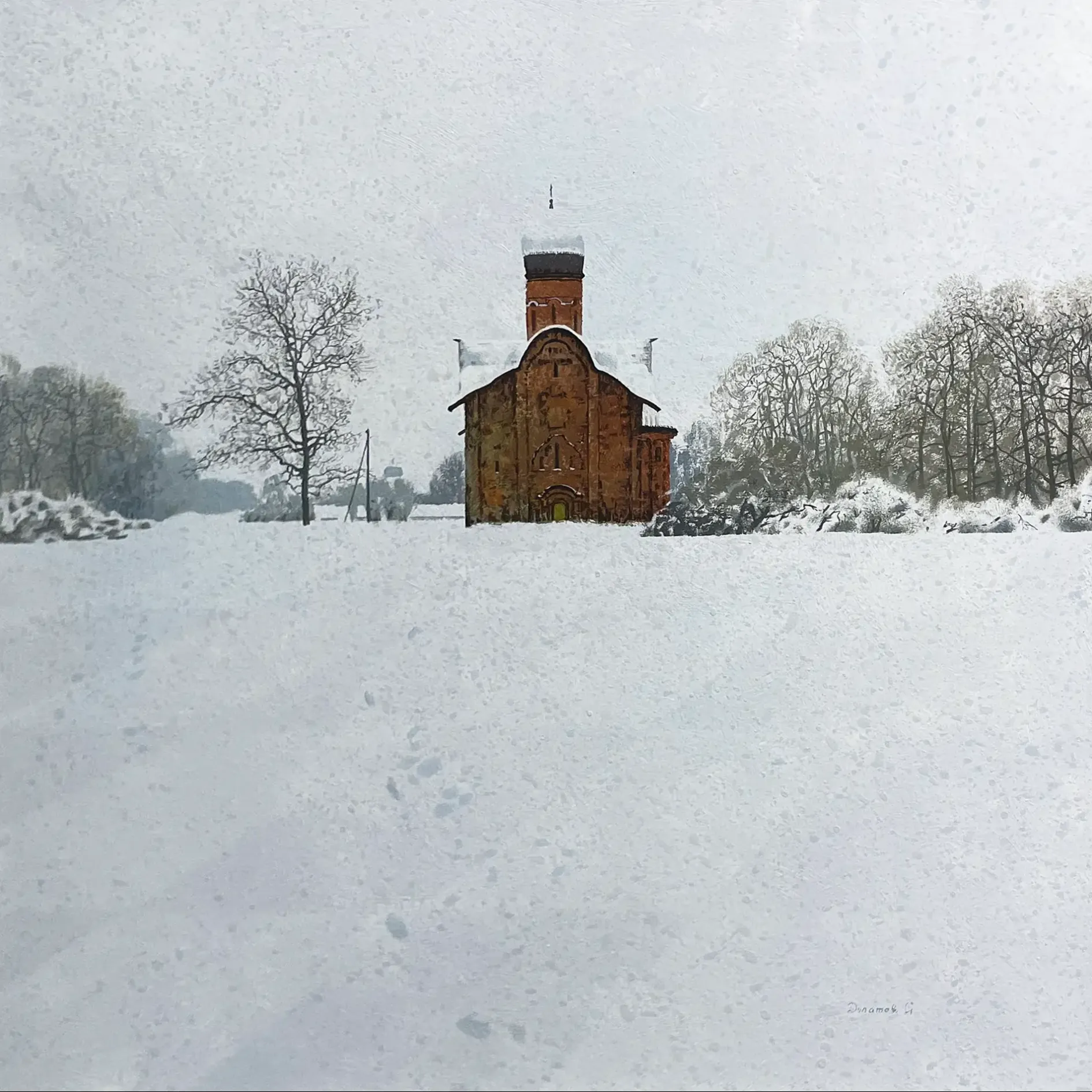 Станислав Дулатов — Десятинный монастырь, 2023 (бумага, темпера)