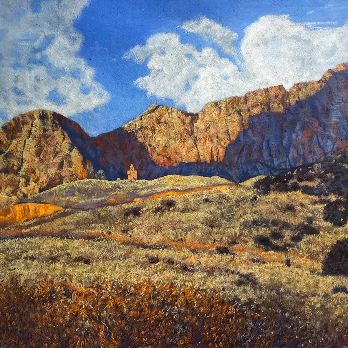 Станислав Дулатов — Нораванк, 2021 (бумага, темпера)