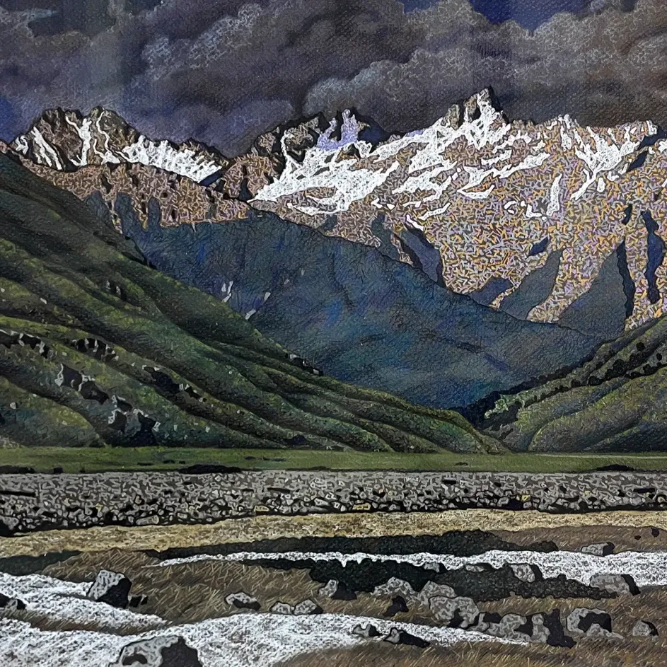 Станислав Дулатов — Перед грозой, 2024 (бумага, ретушь, пастель)