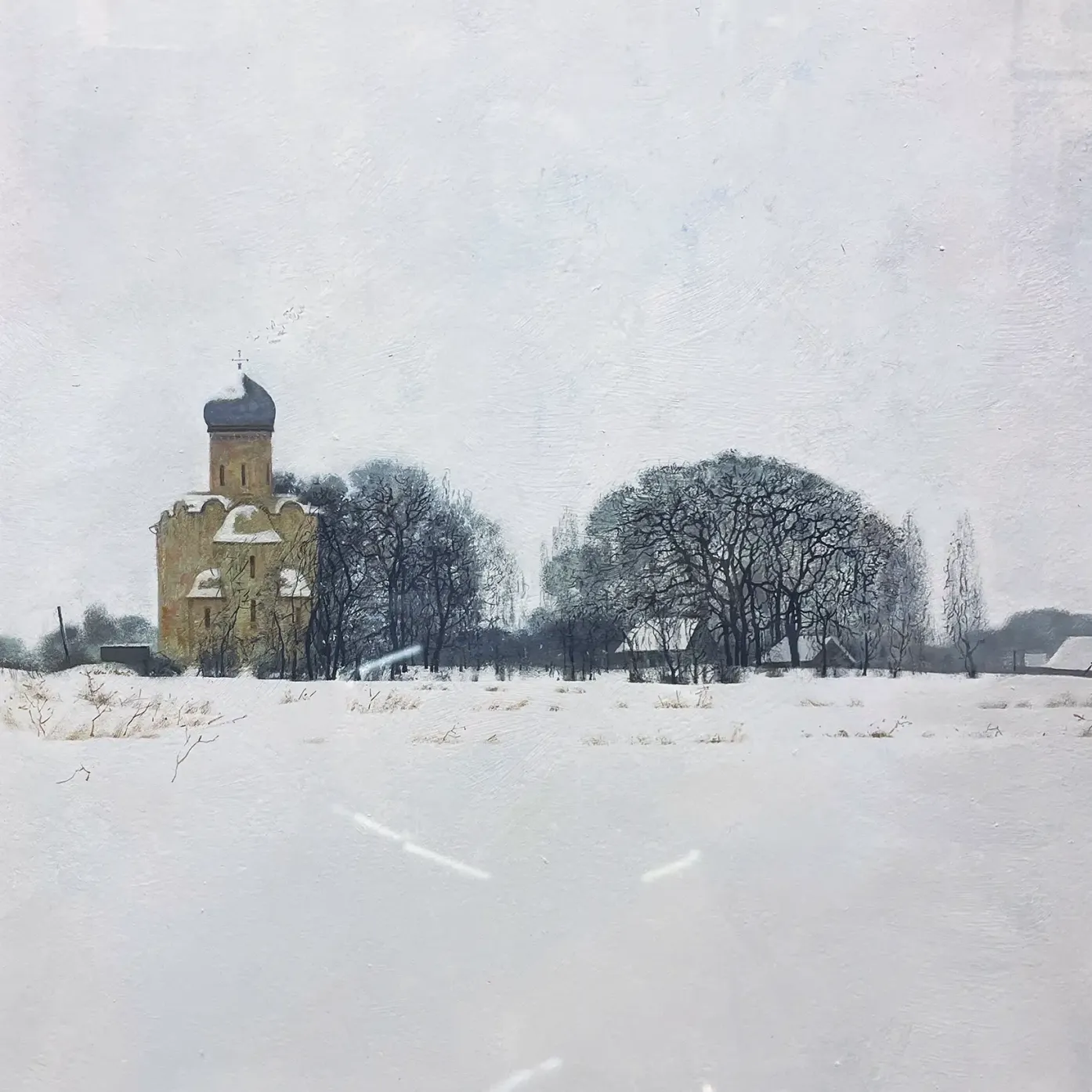 Станислав Дулатов — Спас на Нередице, 2023 (бумага, темпера)