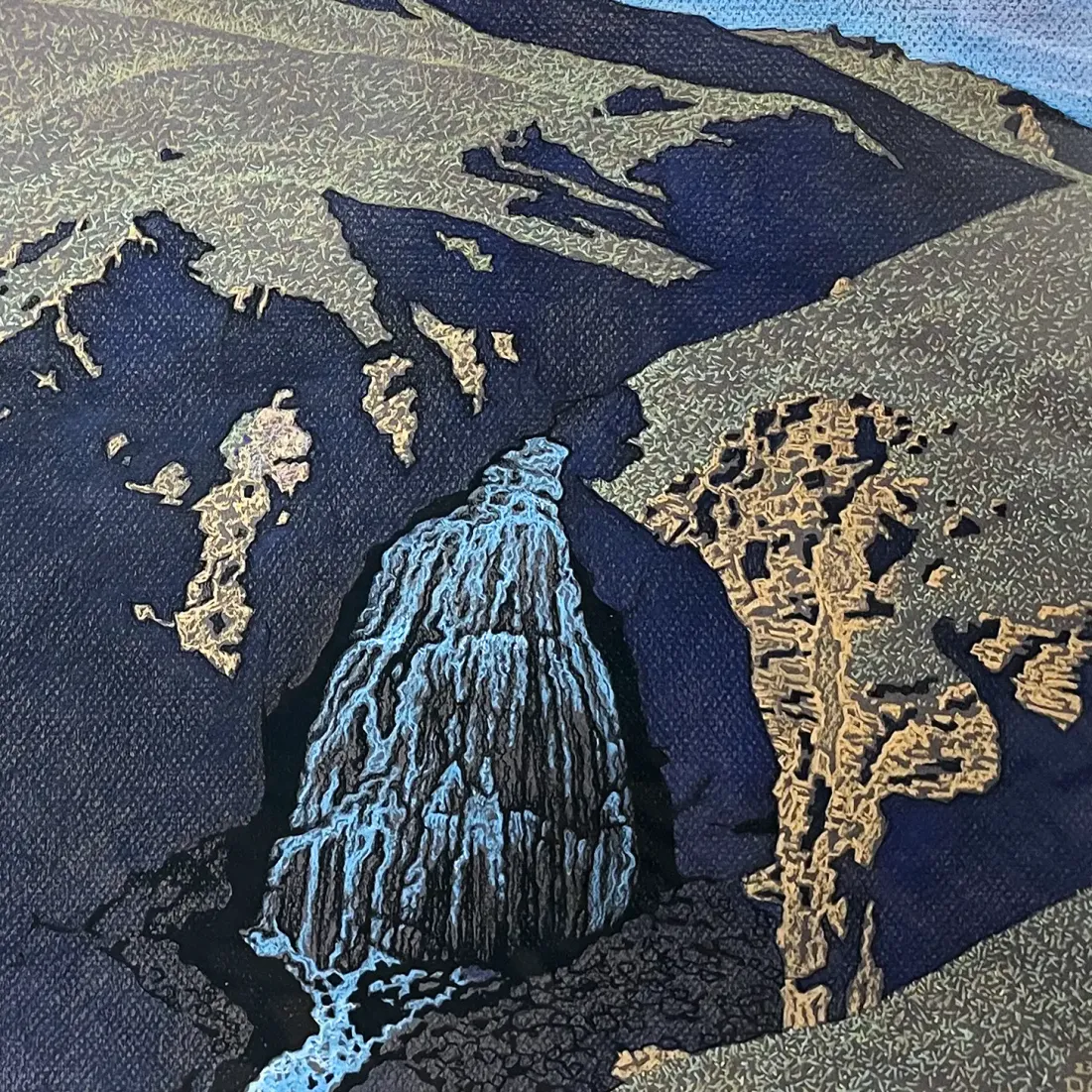 Станислав Дулатов — Чёрная жемчужина, 2024 (бумага, темпера)