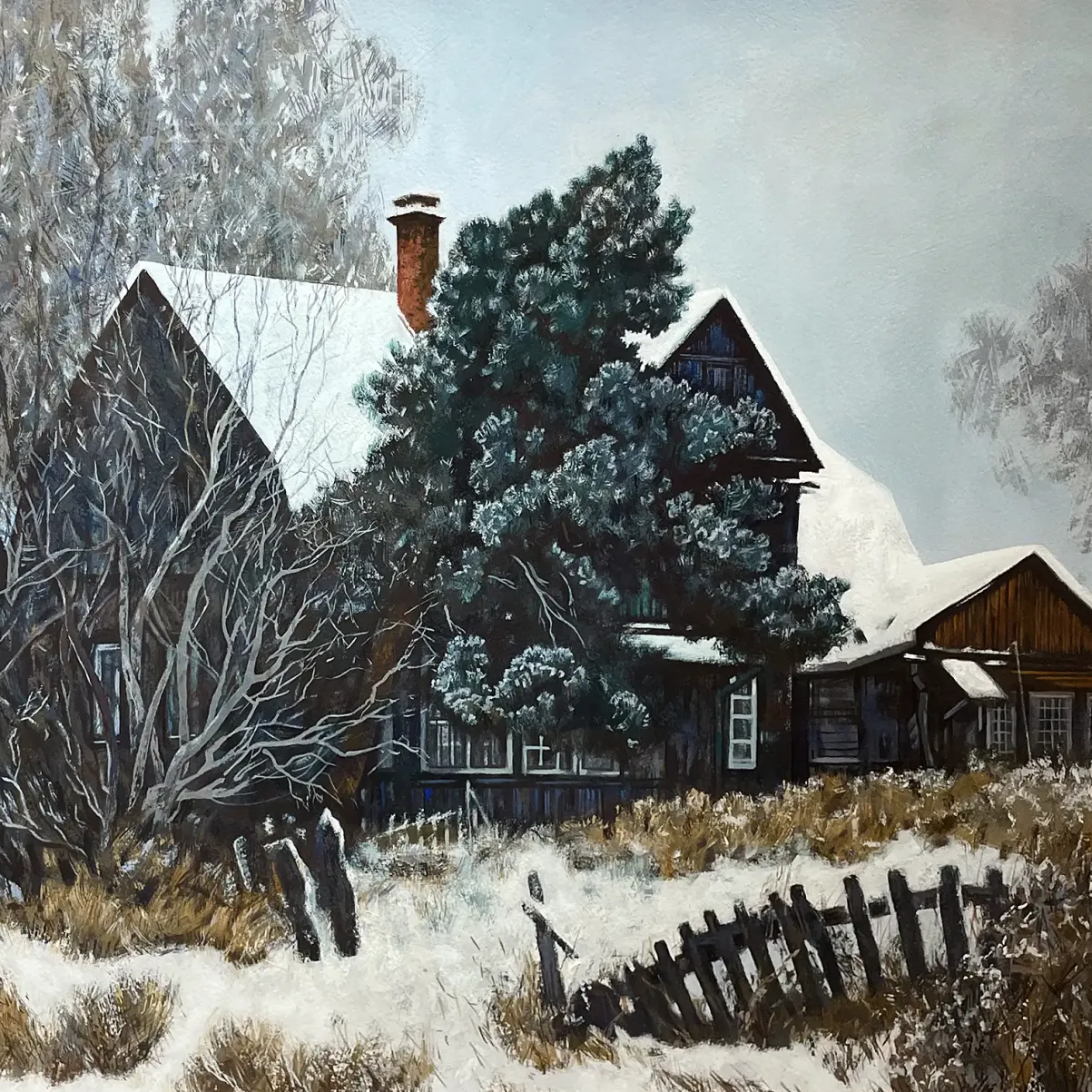 Станислав Дулатов — Январь, 2021 (бумага, темпера)