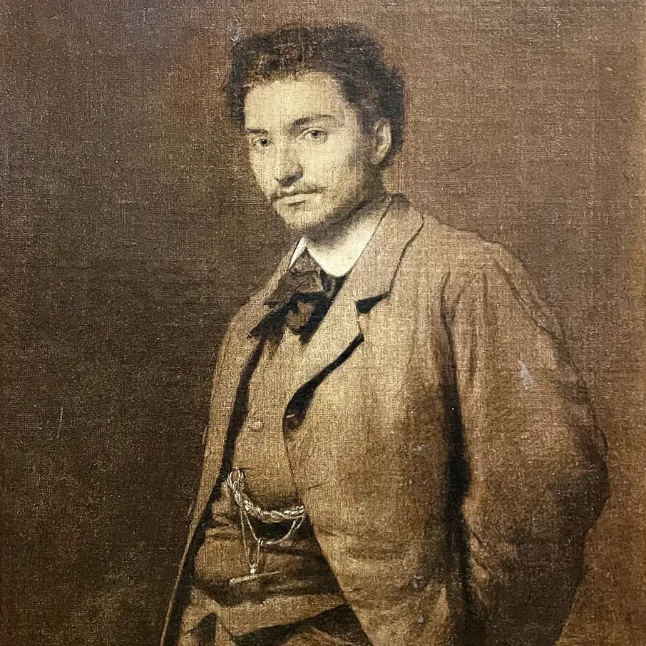 Иван Крамской — Портрет Федора Васильева, 1871 (холст, масло, сепия)