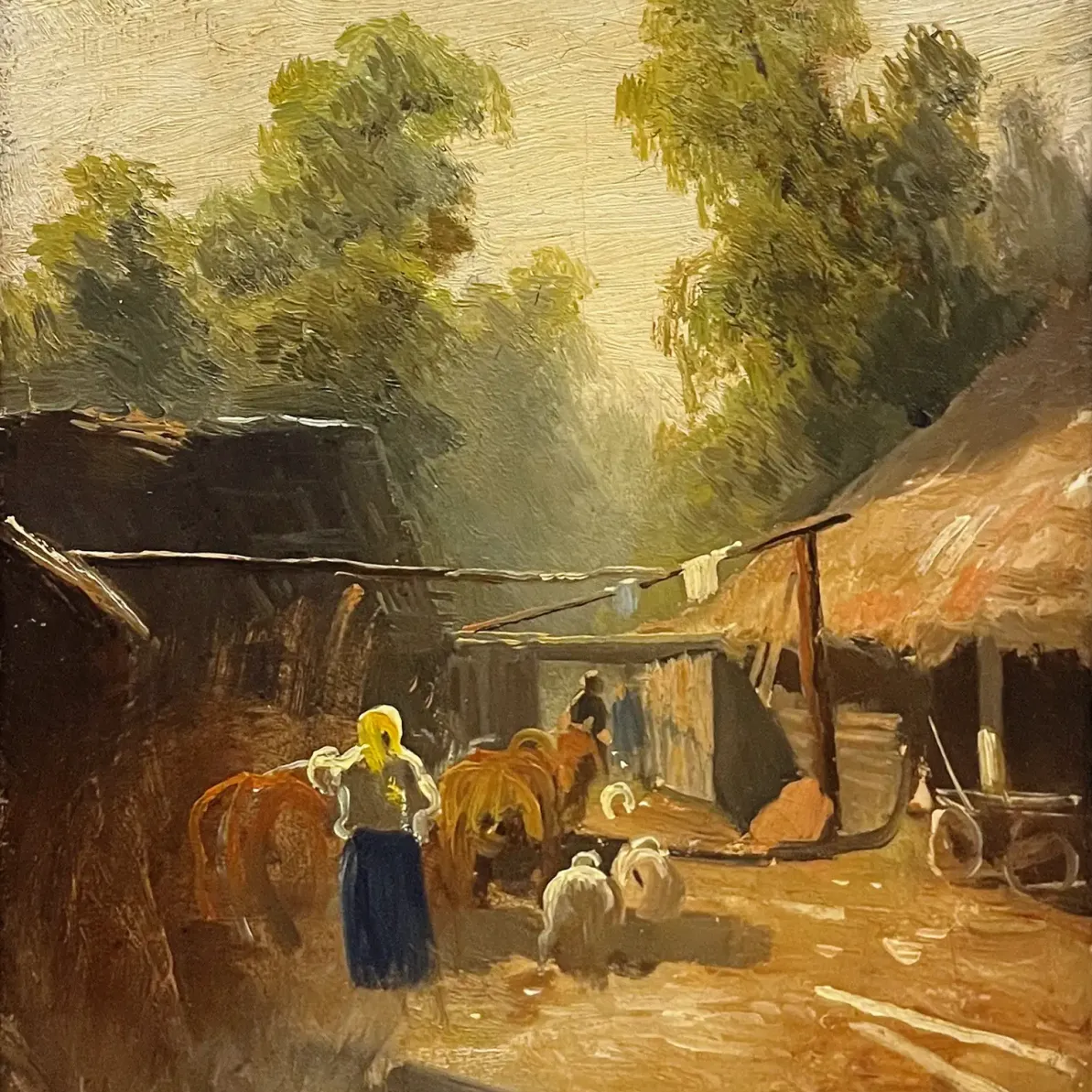 Фёдор Васильев — Деревенское утро, 1869 (холст, масло)