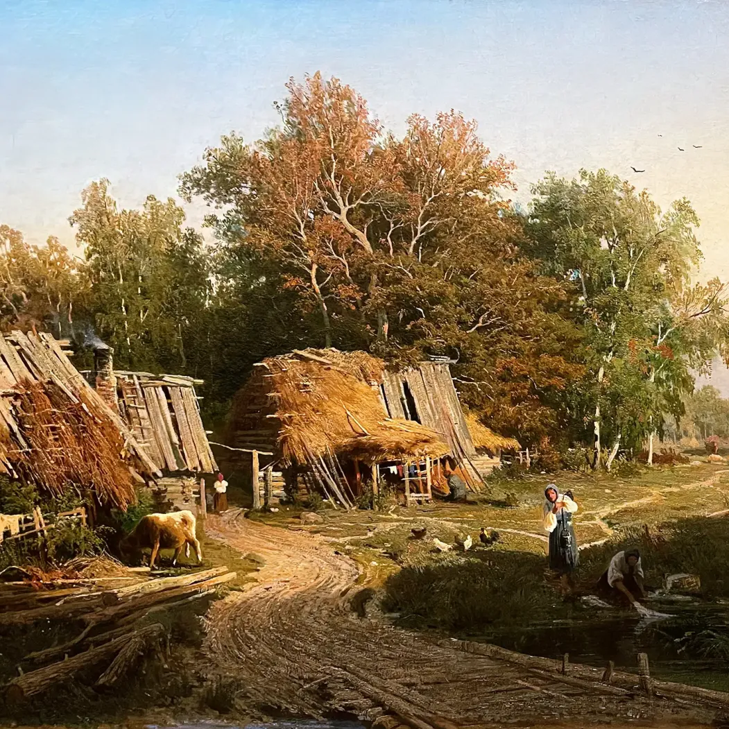 Фёдор Васильев — Деревня, 1869 (холст, масло)