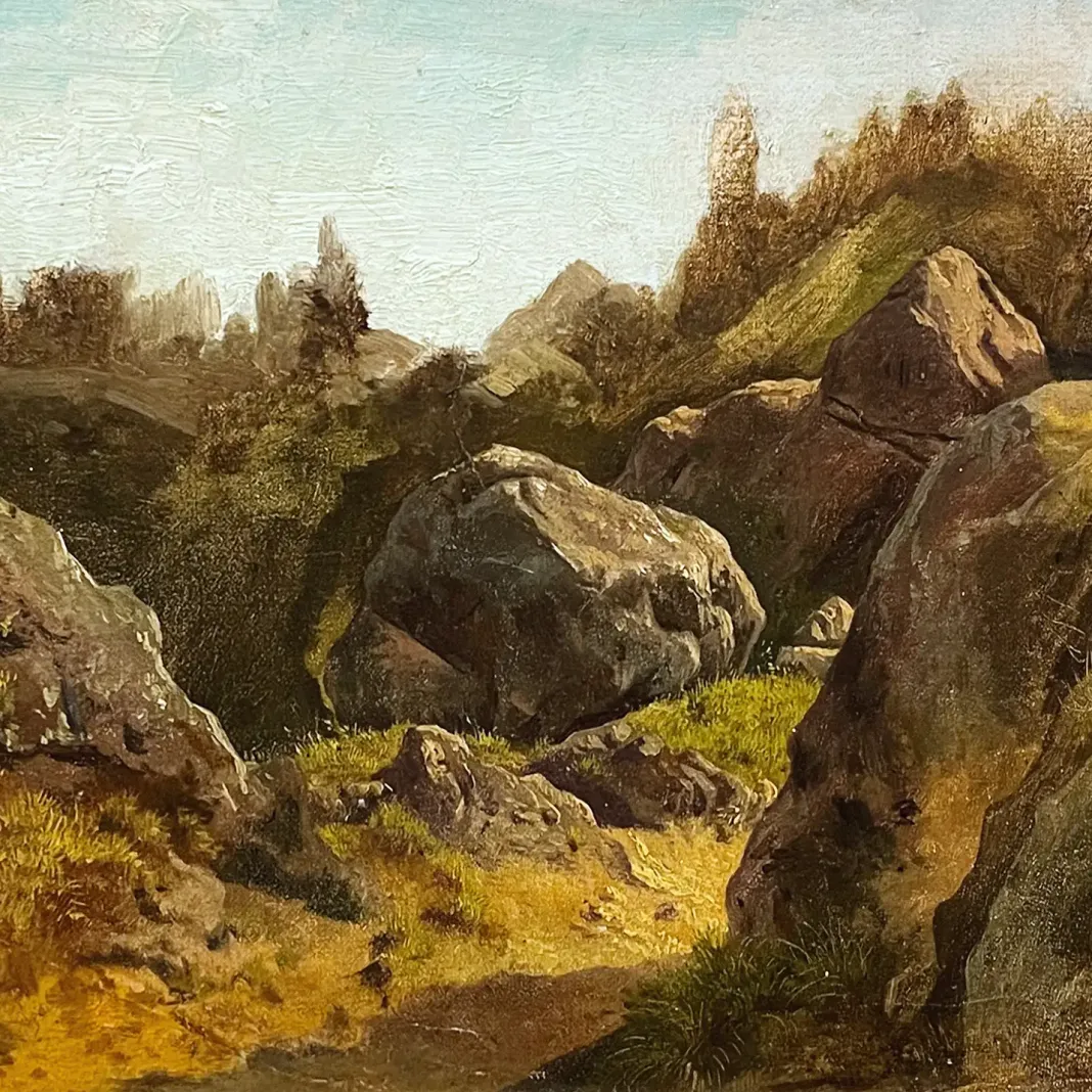 Фёдор Васильев — На острове Валаам. Камни, 1867 (холст, масло)