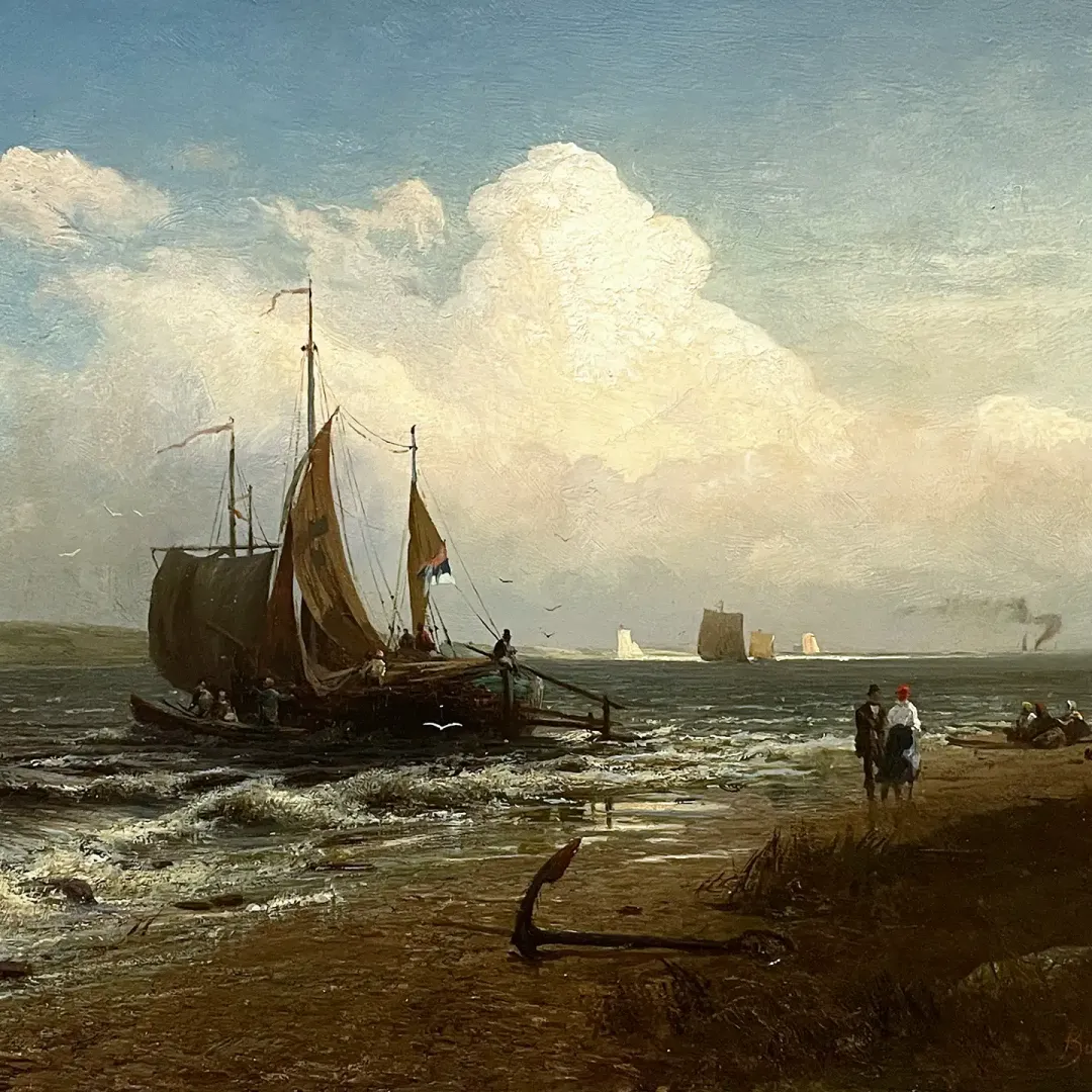 Фёдор Васильев — На реке. Ветреный день, 1869 (холст, масло)