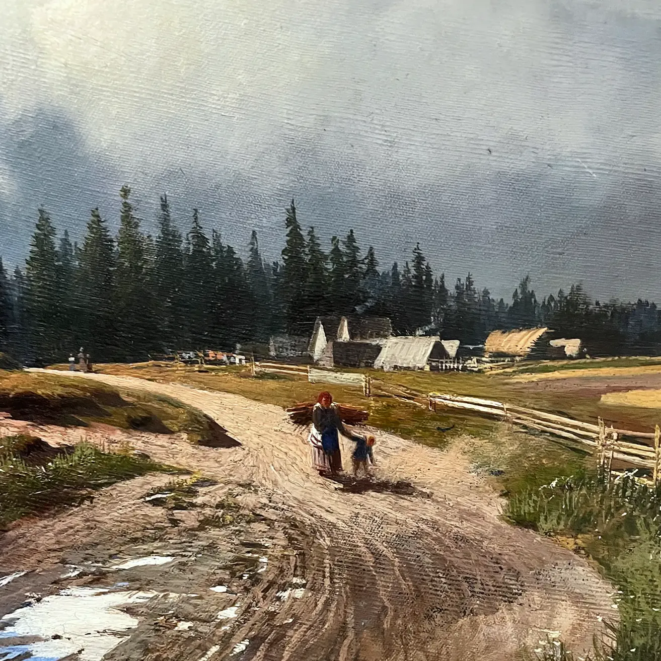 Фёдор Васильев — После грозы, фрагмент, 1868 (холст, масло)