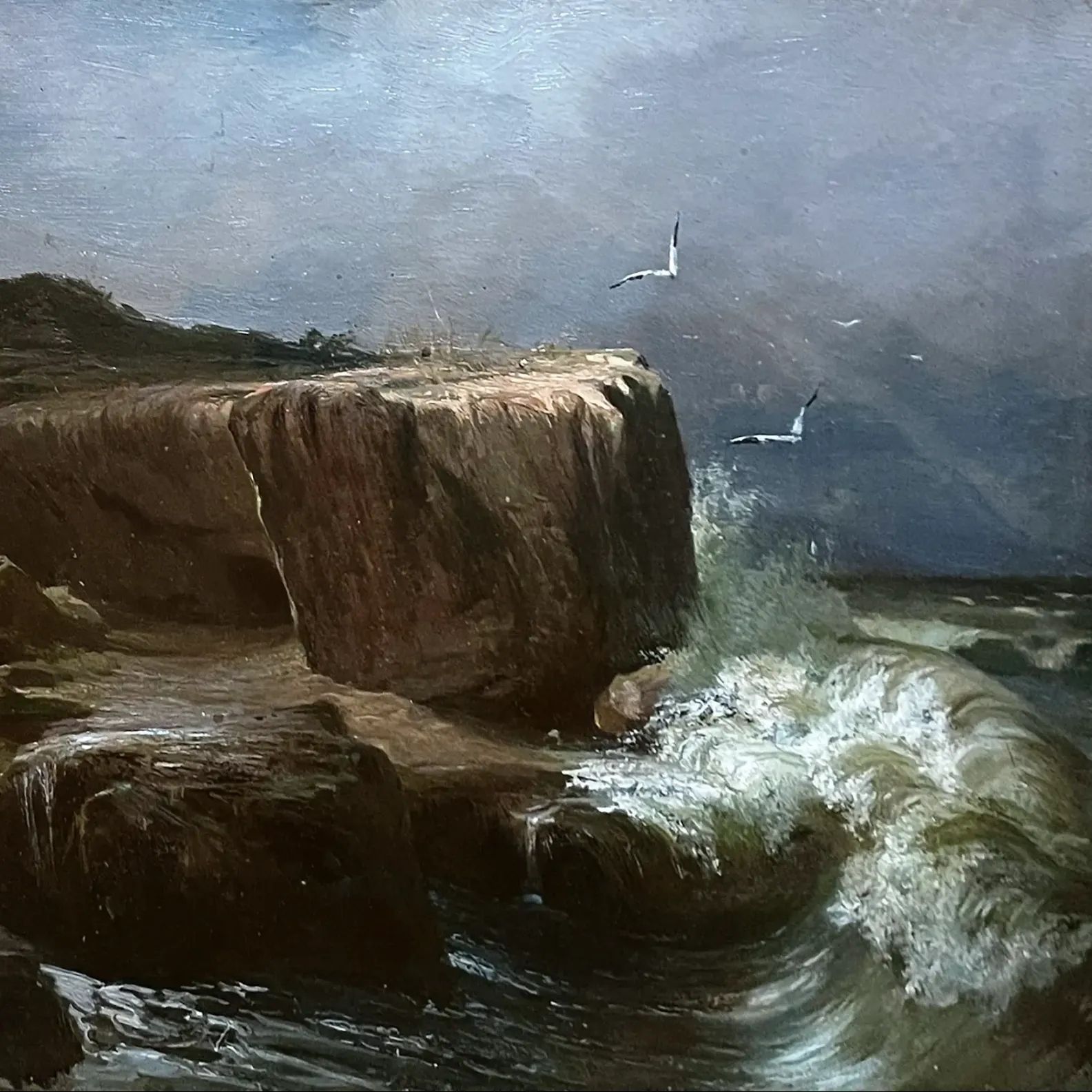 Фёдор Васильев — Прибой у Крымских берегов, 1872 (холст, масло)