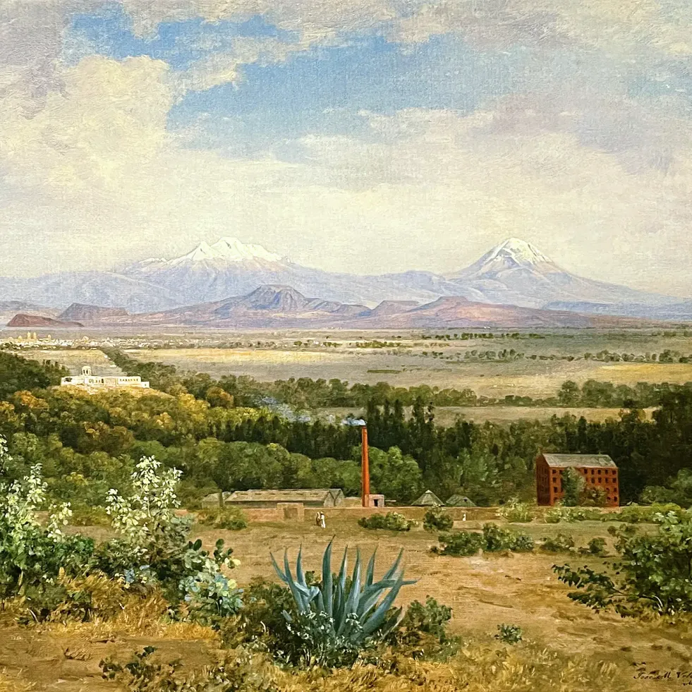 Хосе Мария Веласко — Долина Мехико, вид с Молино-дель-Рей, 1895 (холст, масло)