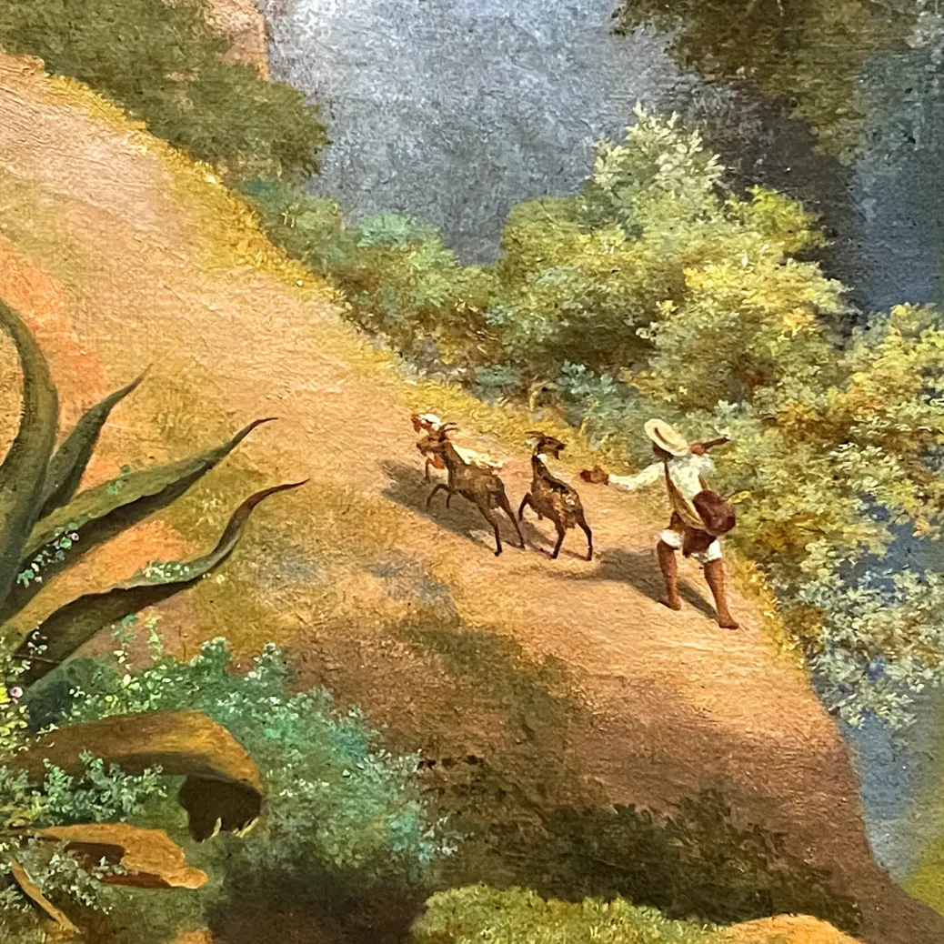 Хосе Мария Веласко — Пастух из Сан-Анджела, фрагмент, 1861 (холст, масло)